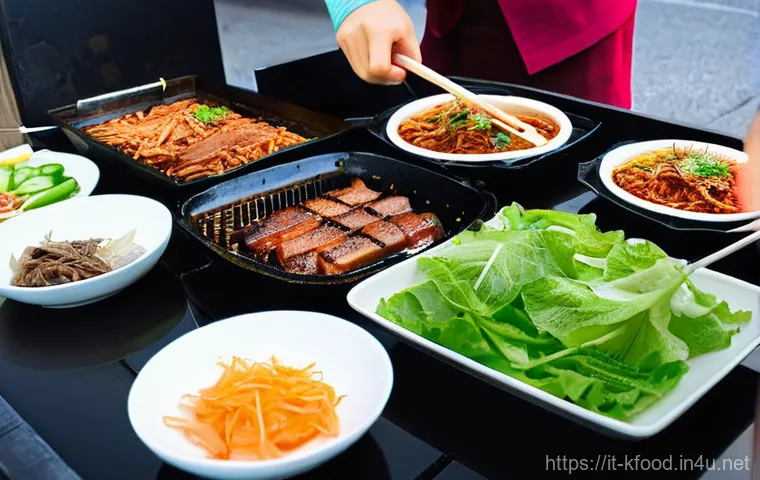 한식 명인의 요리법 - **Vibrant Bibimbap Bowl**: A beautifully composed, top-down shot of a steaming *dolsot bibimbap* (ho...