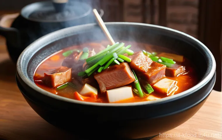 한식 명인의 요리법 - **Lively Korean BBQ Experience**: A dynamic, medium-angle shot capturing the lively atmosphere of a ...