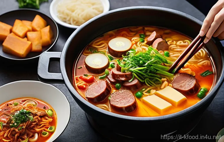 한식 국물요리 추천 - **Prompt:** A beautifully presented, wholesome Samgyetang (Ginseng Chicken Soup) in a traditional Ko...