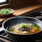 Home 13 한식 육수 만들기 - **Prompt 1: The Heart of Korean Broth Tradition**
"A cozy, sunlit Italian kitchen with rustic wo...