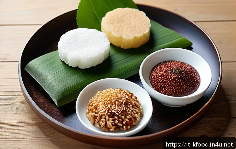 한식 디저트 종류 및 레시피 - A beautifully arranged traditional Korean rice cake (tteok) platter displayed on a rustic wooden tab...